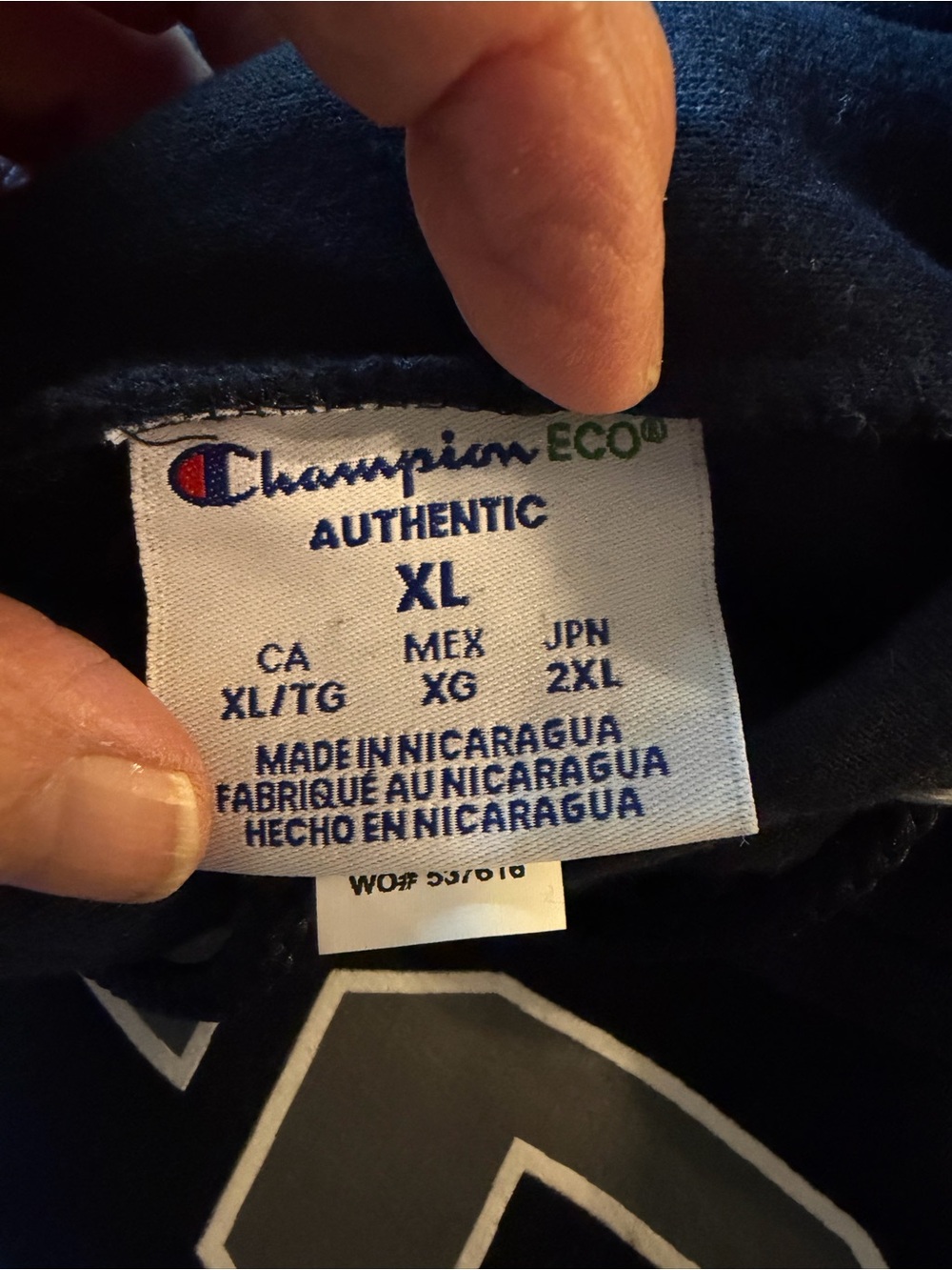UCSF School of Nursing Navy Champion Pullover Hoodie Size XL Barely Worn - Picture 3 of 4